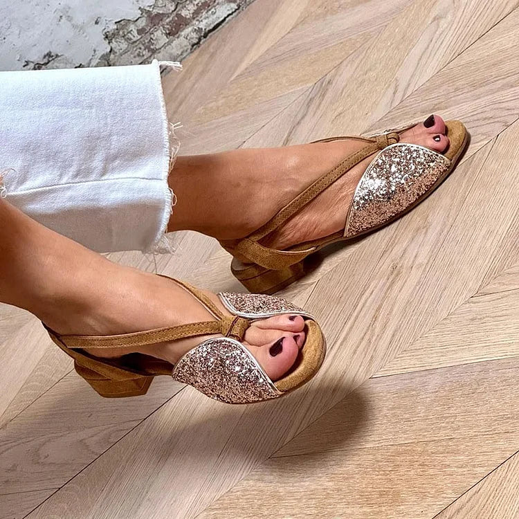 SANDALO GLITTER BASSO