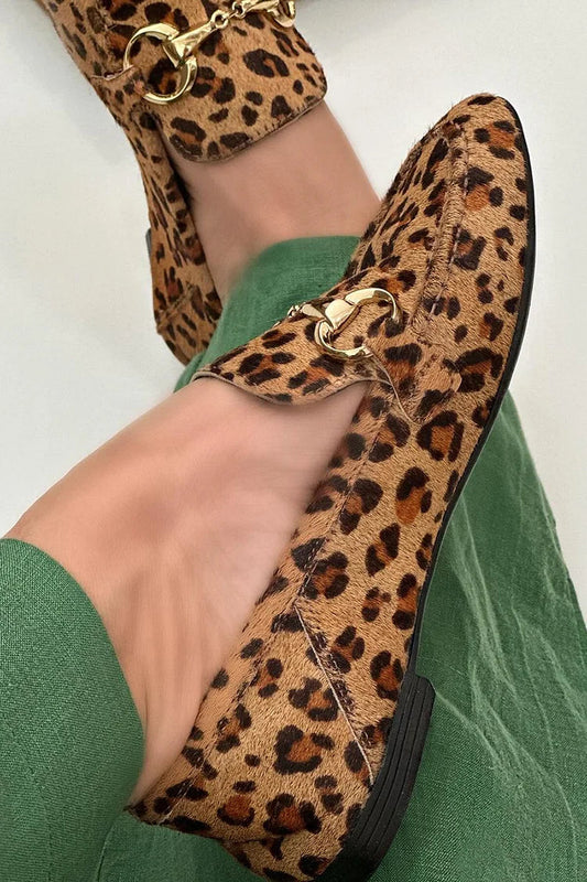 Mocassin met luipaardprint