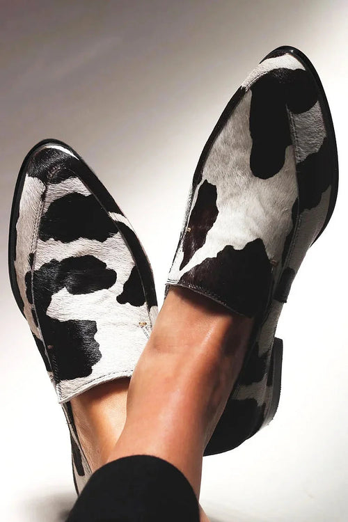 Mocassins met koeienprint