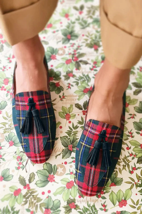 Scottish chic mocassins met kwastjes