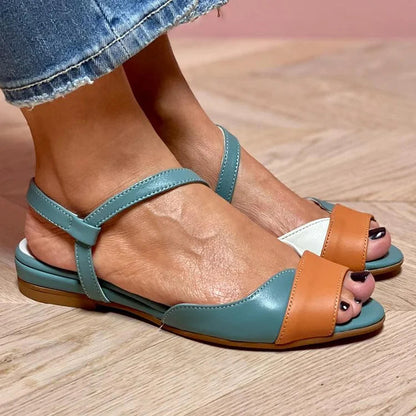 Sandalen met kleurblokken