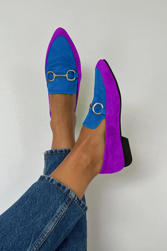 Mocassins met metalen detail