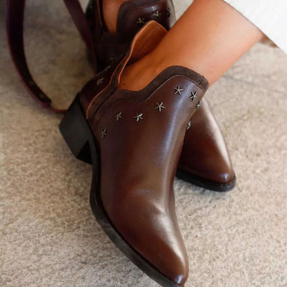 Western enkellaarsjes met studs