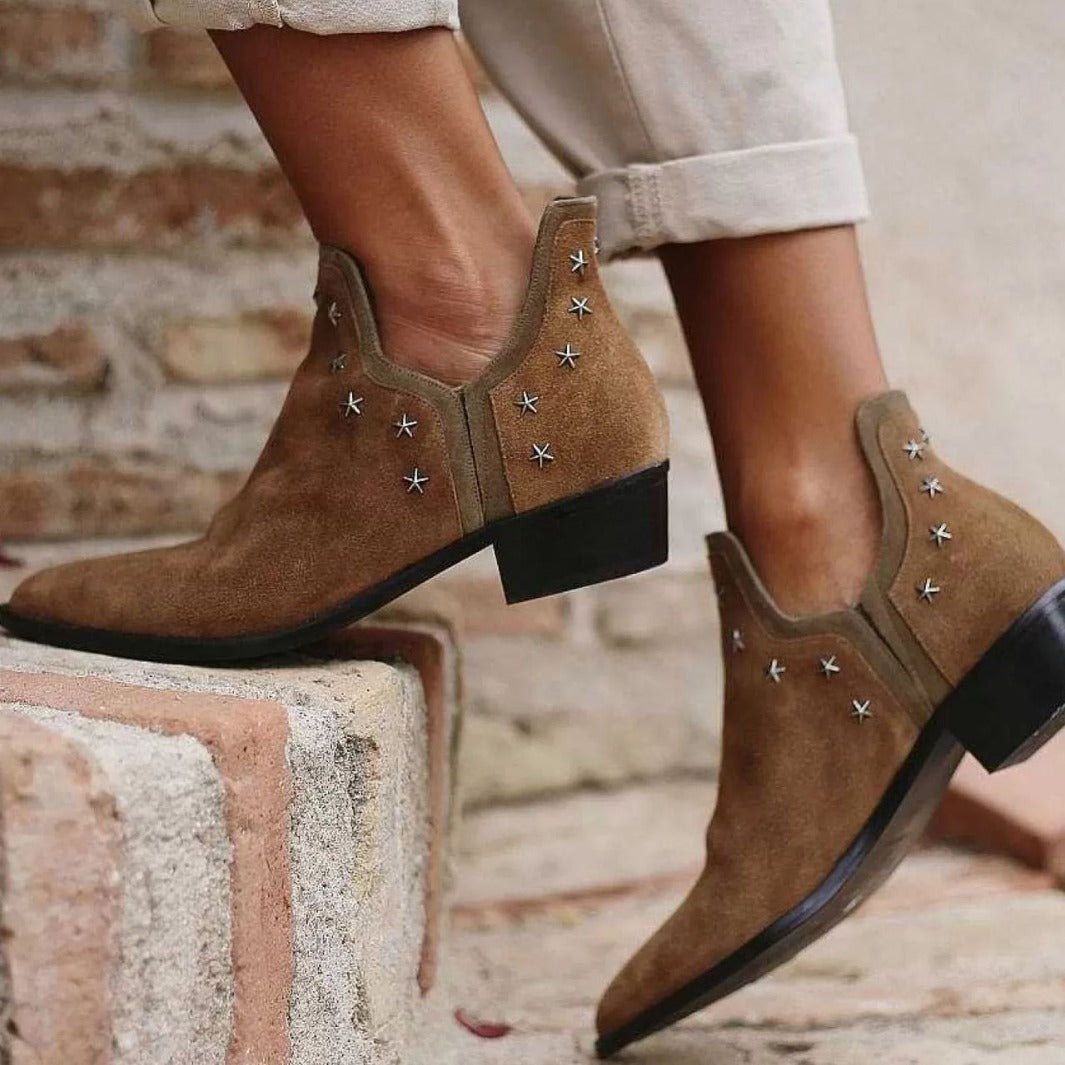 Western enkellaarsjes met studs