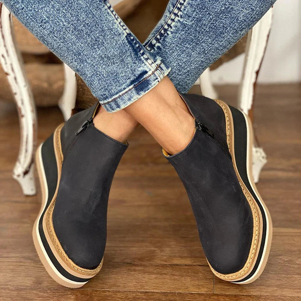 TRONCHETTO PLATFORM CON ZIP LATERALE