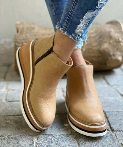 TRONCHETTO PLATFORM CON ZIP LATERALE