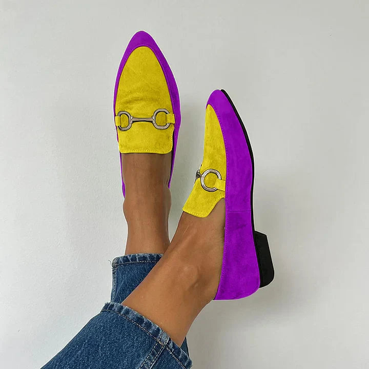 Mocassins met metalen detail